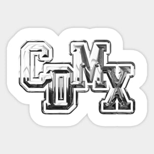 Mexico City (CDMX) Chrome Effect Sticker